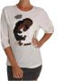 Dolce & Gabbana Elegante zijden blend blouse met familie-applicatie White Dames - Thumbnail 1