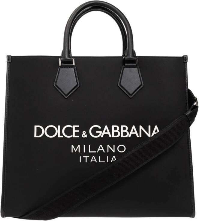 Dolce & Gabbana Shopper tas met logo Black Heren
