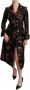 Dolce & Gabbana Zwarte Bloemen Geborduurde Jas Black Dames - Thumbnail 1
