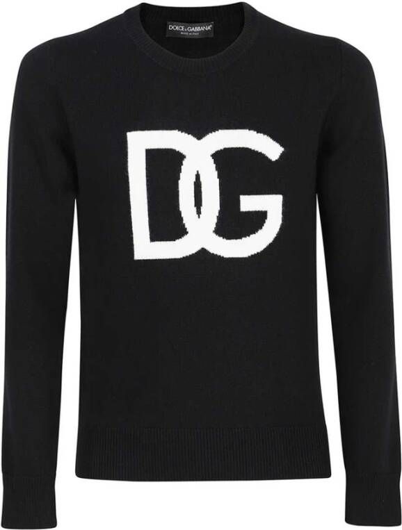 Dolce & Gabbana Dolce Gabbana Logo Wool Sweater Zwart Heren