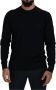 Dolce & Gabbana Zwarte Virgin Wool Crewneck Pullover Sweater Black Heren - Thumbnail 1