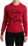 Dolce & Gabbana Luxe Roze Cashmere Blend Crewneck Sweater Red Dames - Thumbnail 1