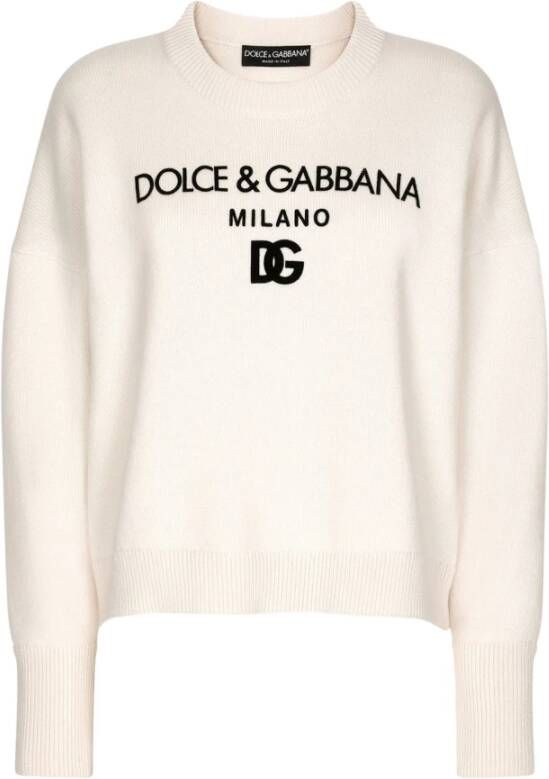 Dolce & Gabbana Truien met ronde hals Wit Dames