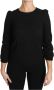 Dolce & Gabbana Zwarte Bloemen Crewneck Blouse Italiaanse Stijl Black Dames - Thumbnail 1