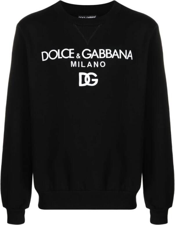 Dolce & Gabbana Zwarte sweatshirt met ritssluiting en capuchon Black Heren