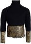 Dolce & Gabbana Zwart Goud Coltrui Mohair Coltrui Herentrui Black Heren - Thumbnail 1