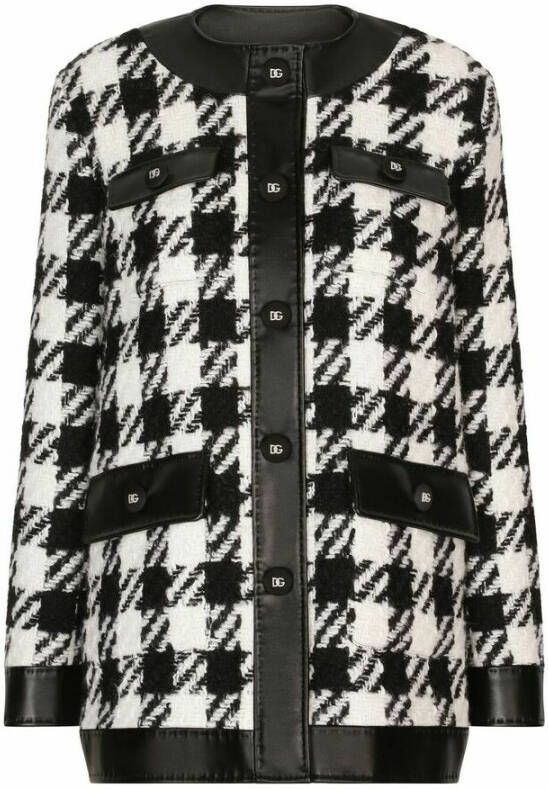 Dolce & Gabbana Tweed Jackets Zwart Dames