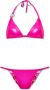 Dolce & Gabbana Metallic Driehoekige Bikini met Majolica Voering Pink Dames - Thumbnail 1