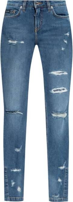 Dolce & Gabbana Slim Fit Denim Jeans Blue Dames