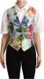Dolce & Gabbana Mint Groene Bloemen Zijden Vest Multicolor Dames - Thumbnail 1