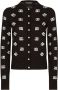 Dolce & Gabbana Zijde Wol Knoop-Cardigan Black Dames - Thumbnail 1