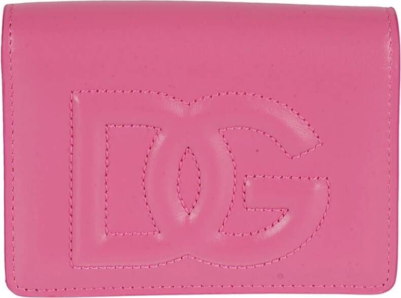 Dolce & Gabbana Wisteria Continental Leren Portemonnee Pink Dames