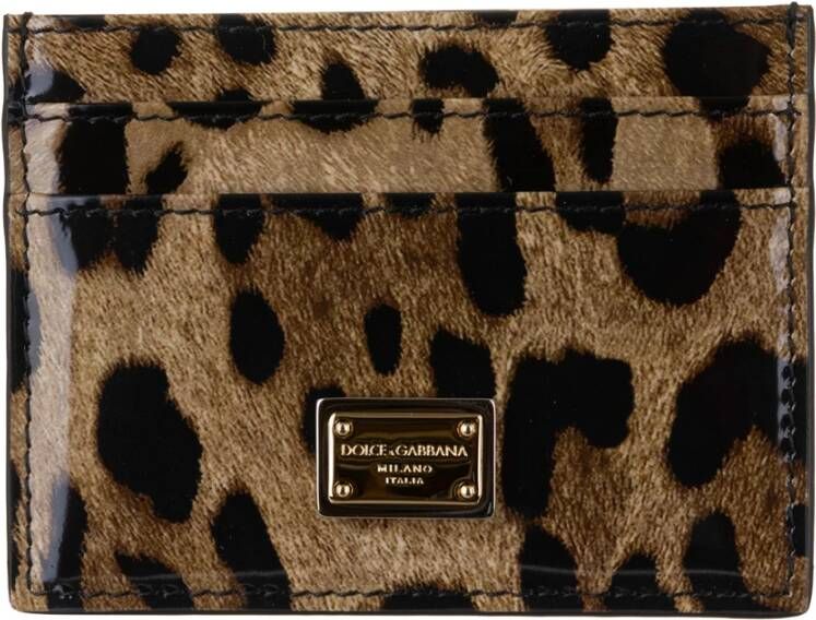 Dolce & Gabbana Stijlvolle Portemonnees en Kaarthouders Brown Dames