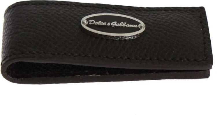 Dolce & Gabbana Echt Bruin Leren Geldbalklem voor Heren Brown Heren