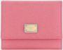 Dolce & Gabbana Franse Flap Portemonnee in Dauphine-Bedrukt Kalfsleer Pink Dames - Thumbnail 3