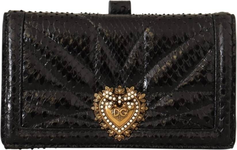 Dolce & Gabbana Exotische Devotion Cardholder iPhone 11 Pro Portemonnee Black Dames