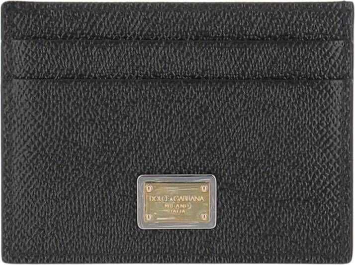 D&G Portemonnee D&G Calfskin kaarthouder met meerdere kaartsleuven en logoplaatje