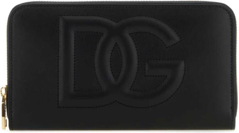 Dolce & Gabbana Zwarte leren portemonnee Black Dames