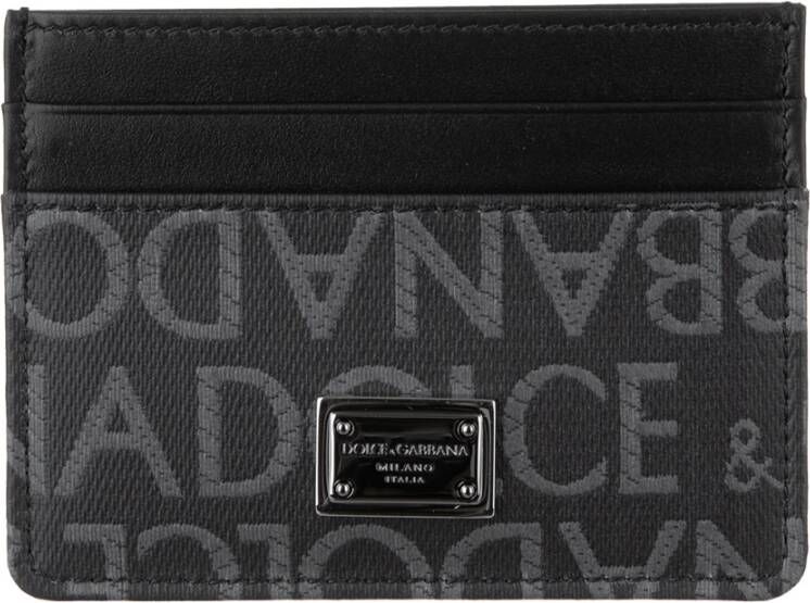 Dolce & Gabbana Zwarte Tassen Stijlvolle Heren Portemonnees & Kaarthouders Black Heren
