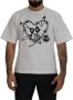 Dolce & Gabbana Heren T-shirt met hart-roos print White Heren - Thumbnail 1