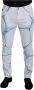 Dolce & Gabbana White Blue Denim Cotton Jeans Stretch Skinny Fit Pant Blauw Heren - Thumbnail 1