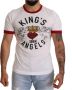 Dolce & Gabbana Witte Kings Angels Print Katoenen T-shirt White Heren - Thumbnail 1