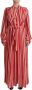 Dolce & Gabbana Gestreepte Zijden A-Lijn Maxi Jurk Multicolor Dames - Thumbnail 1