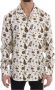 Dolce & Gabbana Zijden Jazz Shirt Wit met Goud en Zwart Print Meerkleurig Heren - Thumbnail 1