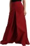 Dolce & Gabbana Luxe Rode Broek met Hoge Taille en Wijde Pijpen Red Dames - Thumbnail 1