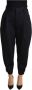 Dolce & Gabbana DG zwarte bijgesneden jurk hoge taille polyester broek Zwart Dames - Thumbnail 1
