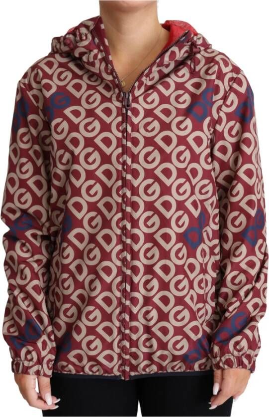 Dolce & Gabbana Multicolor DG Logo Windbreaker Jas Multicolor Dames