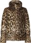 Dolce & Gabbana Leopard Print Padded Jacket Aw23 Brown Dames - Thumbnail 2