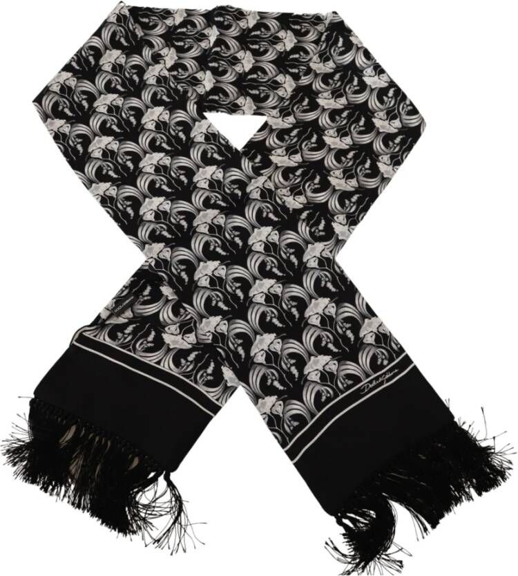 Dolce & Gabbana Winter Scarves Zwart Heren