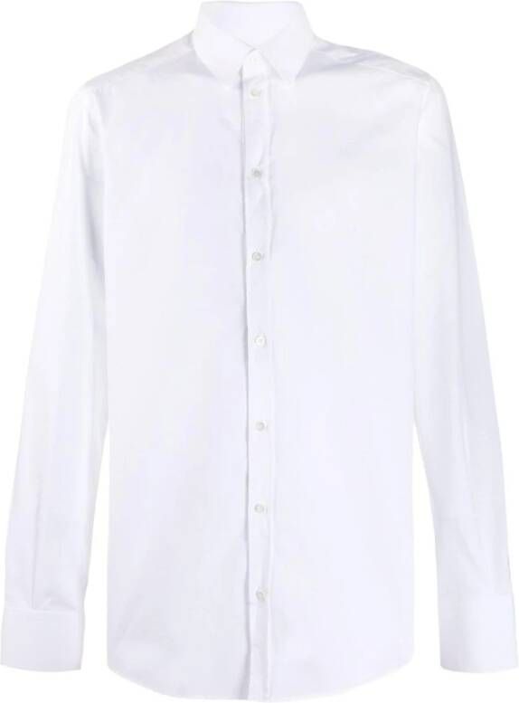 Dolce & Gabbana Witte Katoenen Klassieke Overhemd White Heren