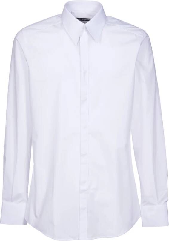 Dolce & Gabbana Witte Overhemden Pinaforemetal Breedte White Heren