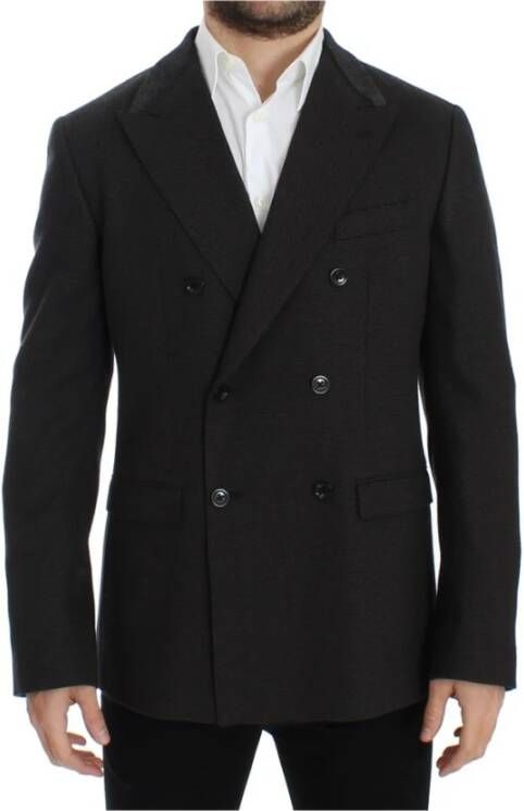 Dolce & Gabbana Wol slanke fit blazer Bruin Heren