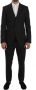 Dolce & Gabbana Grijs Wol Zijde Stretch Slim Fit 3-Delig Pak Gray Heren - Thumbnail 1