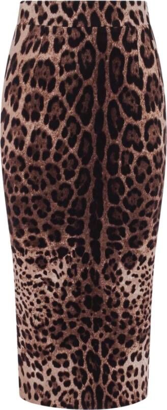 Dolce & Gabbana Wollen rok met dierenprint Meerkleurig Dames