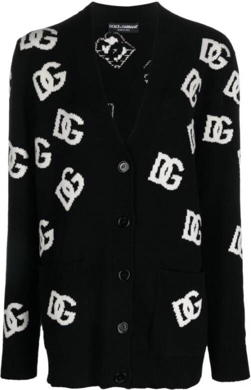 Dolce & Gabbana Women Clothing Knitwear White Ss23 Zwart Dames