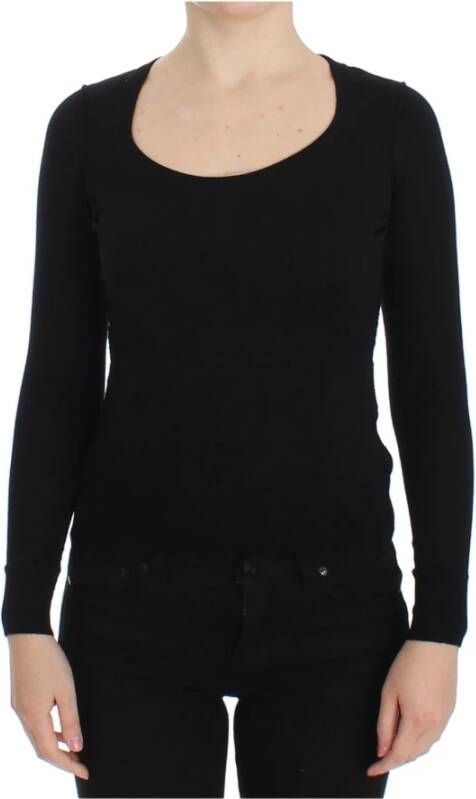 Dolce & Gabbana Zwarte wollen crewneck trui pullover top Zwart Dames