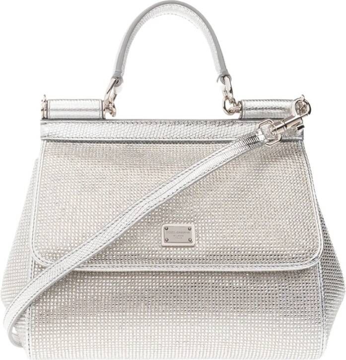 Dolce&Gabbana Satchels Small Sicily Handle Bag in zilver