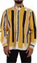 Dolce & Gabbana Geel Gestreept Henley Linnen Katoenen Overhemd Yellow Heren - Thumbnail 1