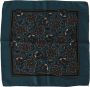 Dolce & Gabbana Blauwe zijden vierkante zakdoek met bloemenprint Blue Heren - Thumbnail 1
