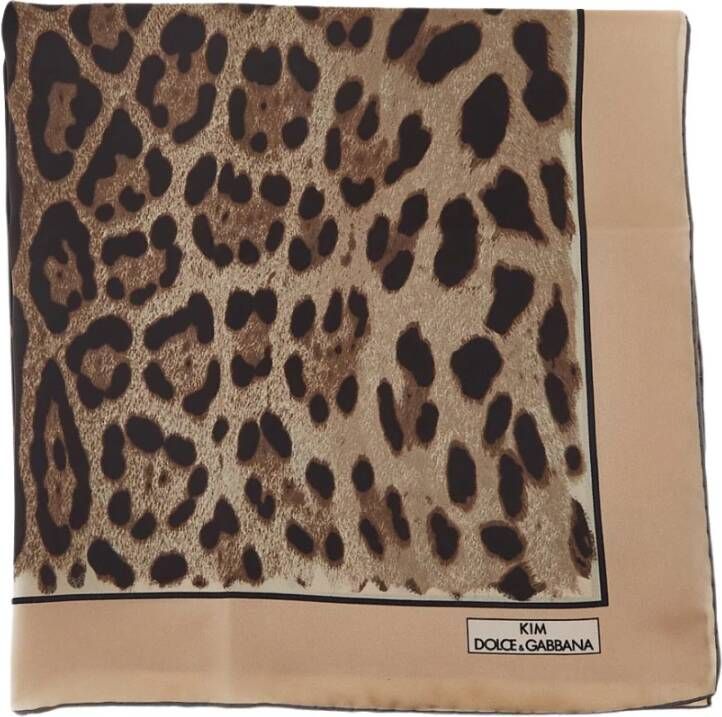 Dolce & Gabbana Zijdeachtige sjaal Beige Dames