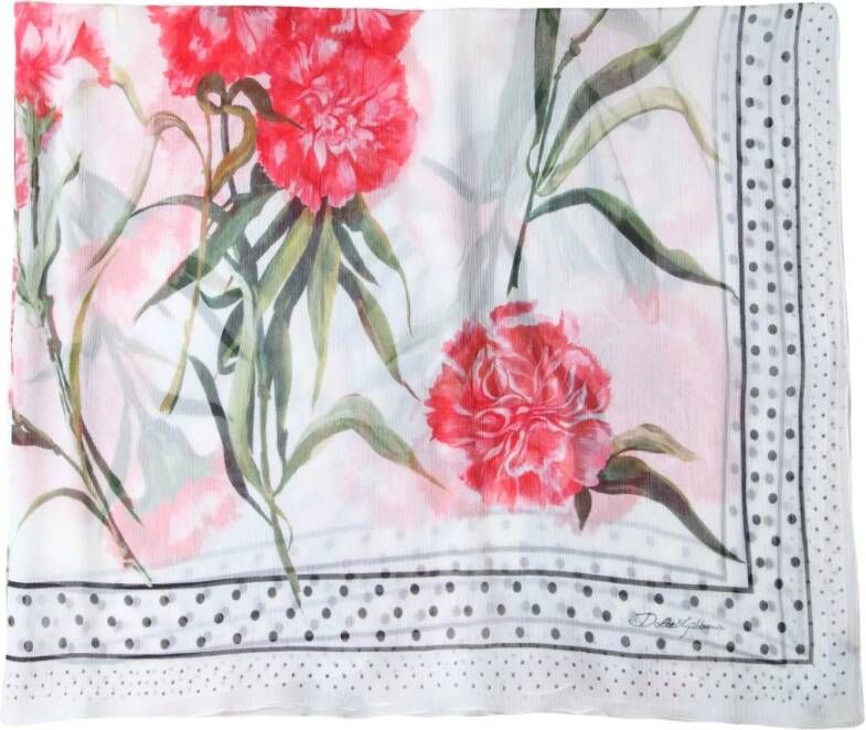 Dolce & Gabbana Zijdeachtige sjaal Grijs Dames