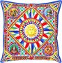 Dolce & Gabbana Multikleur Grafisch Vierkant Katoenen Kussen Multicolor Unisex - Thumbnail 1