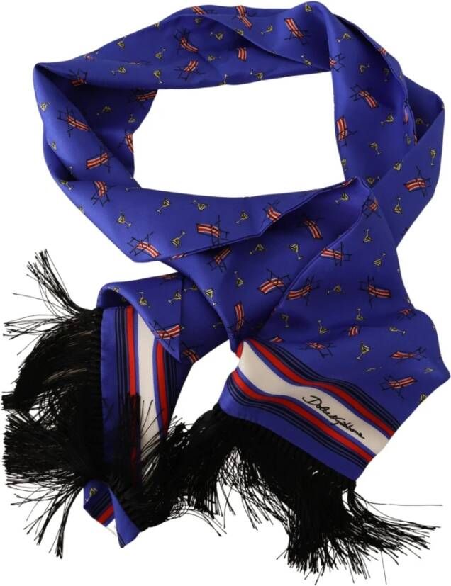 Dolce & Gabbana Zijdeachtige sjaals Blauw Dames