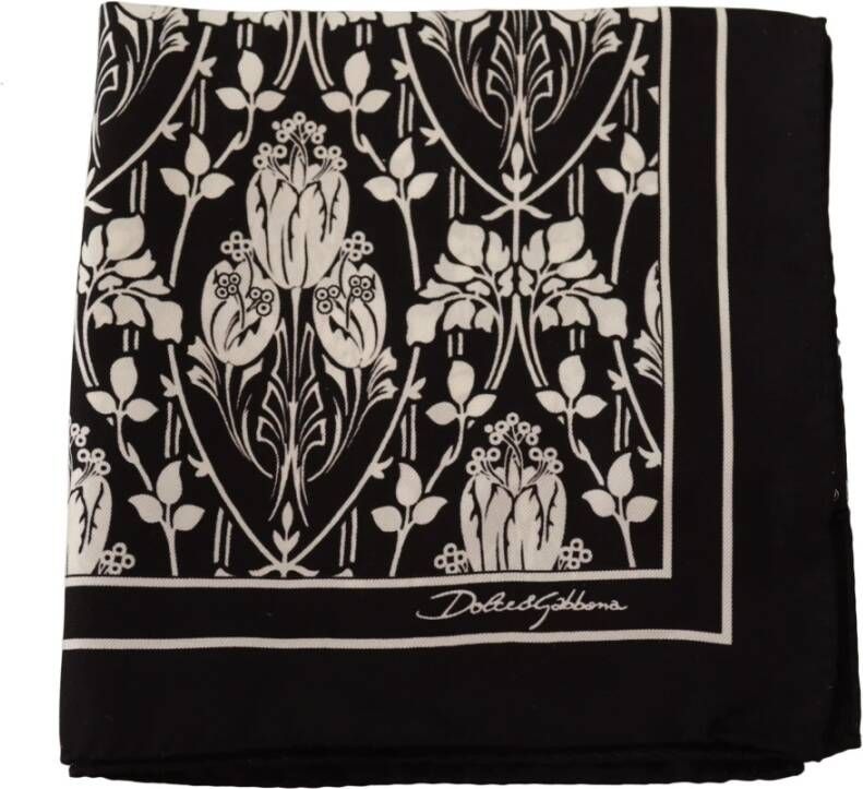 Dolce & Gabbana Zijdeachtige sjaals Zwart Heren