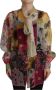 Dolce & Gabbana Multicolor Zijden Blouse met Ascot Multicolor Dames - Thumbnail 1