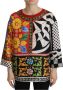 Dolce & Gabbana Multicolor Bedrukte Barok Zijden Blouse Multicolor Dames - Thumbnail 1